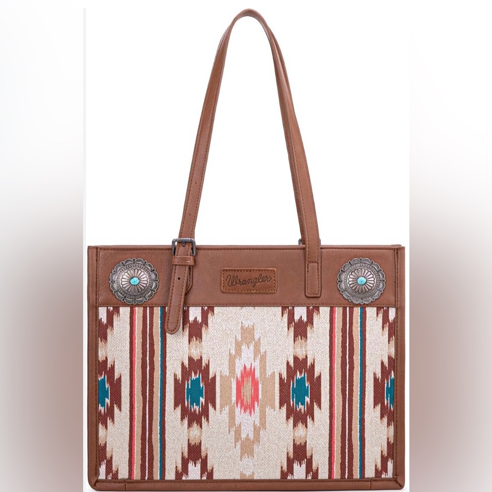 Wrangler Brown Southwestern Tote Bag